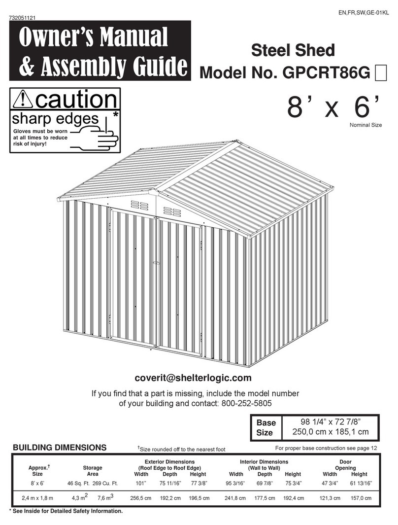 ShelterLogic GPCRT86G Owner's manual & assembly guide