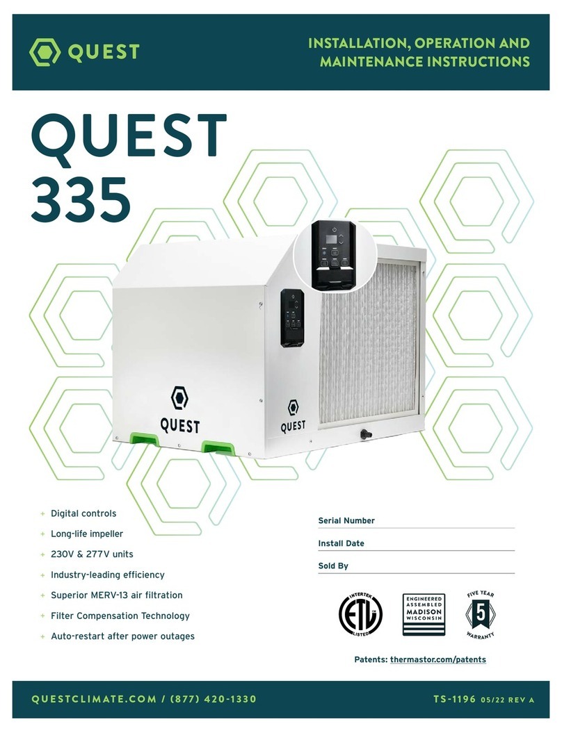 Quest Engineering 335 Installation, operation and maintenance instructions Quest Engineering 335 Installation, operation and maintenance instructions