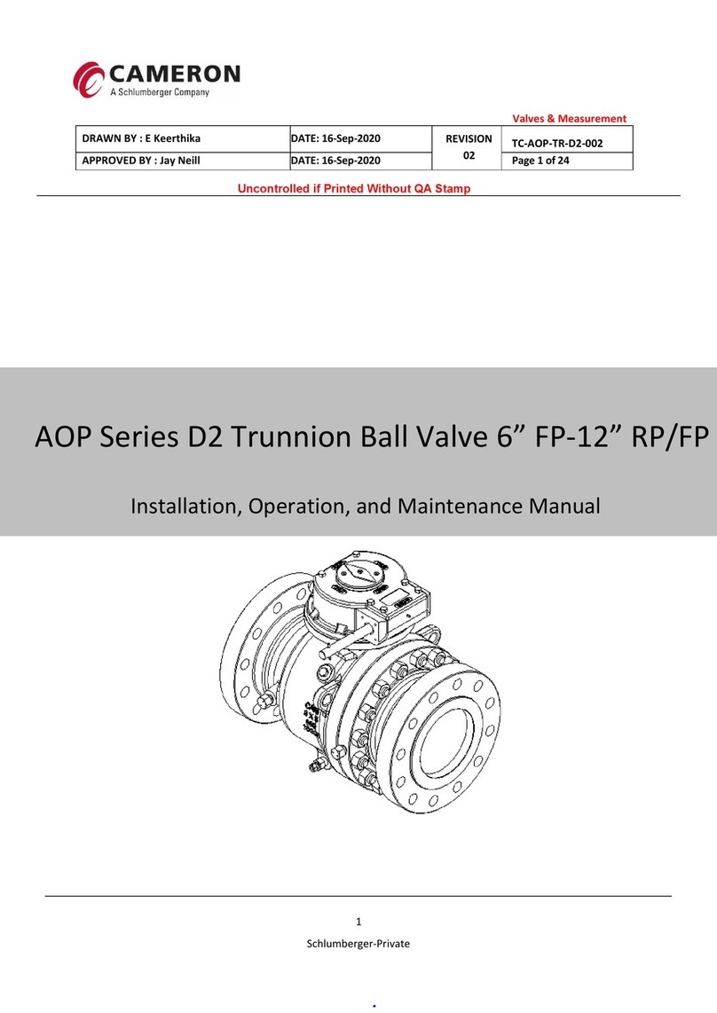 Schlumberger CAMERON AOP D2 Series Installation, operation and maintenance manual