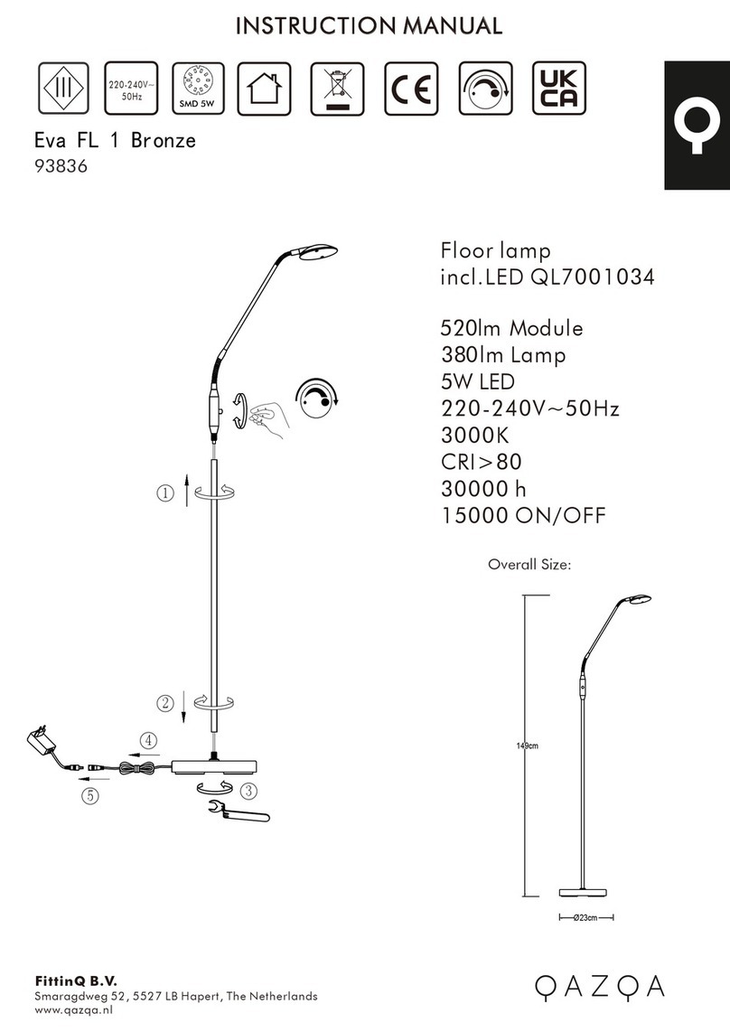 Qazqa Eva FL 1 Bronze User manual