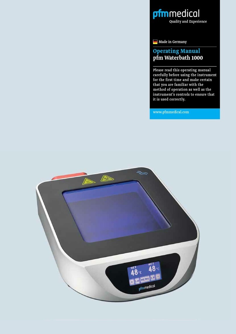 PFM Medical Waterbath 1000 operating manual