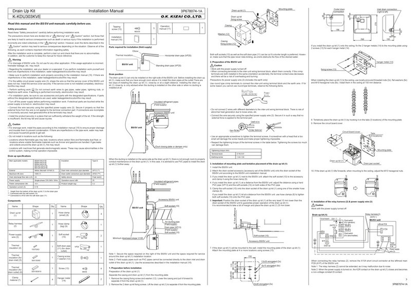 Daikin K-KDU303KVE installation manual