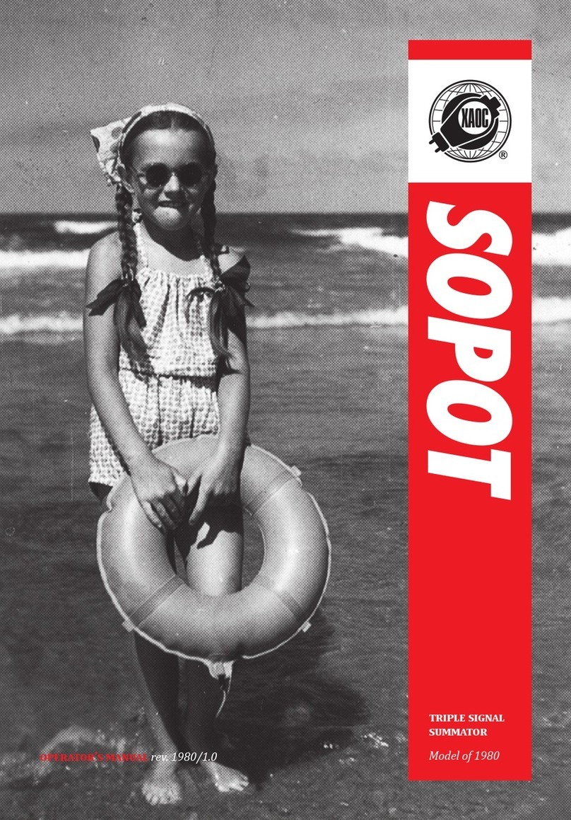 Xaoc Devices SOPOT 1980 TRIPLE SIGNAL SUMMATOR User manual
