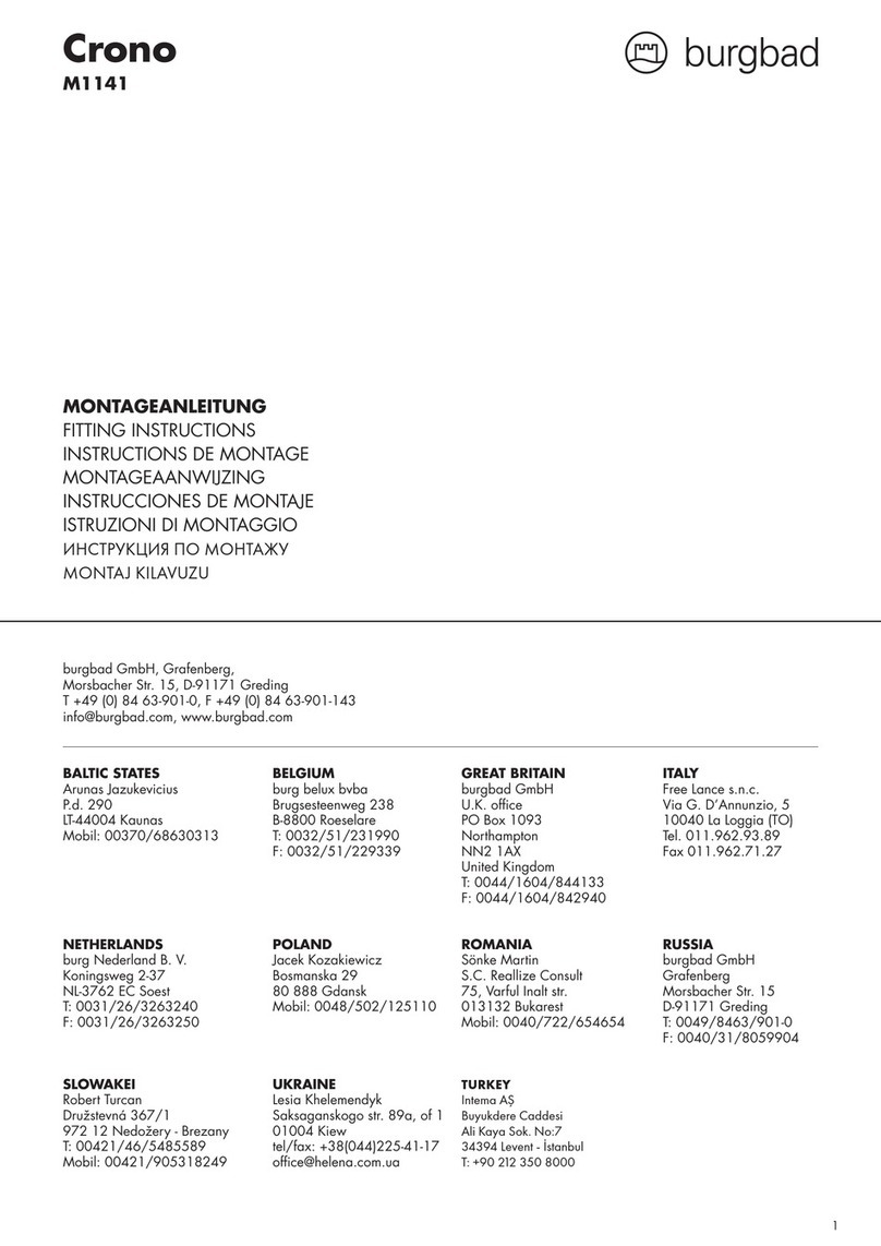 burgbad Crono M1141 User manual