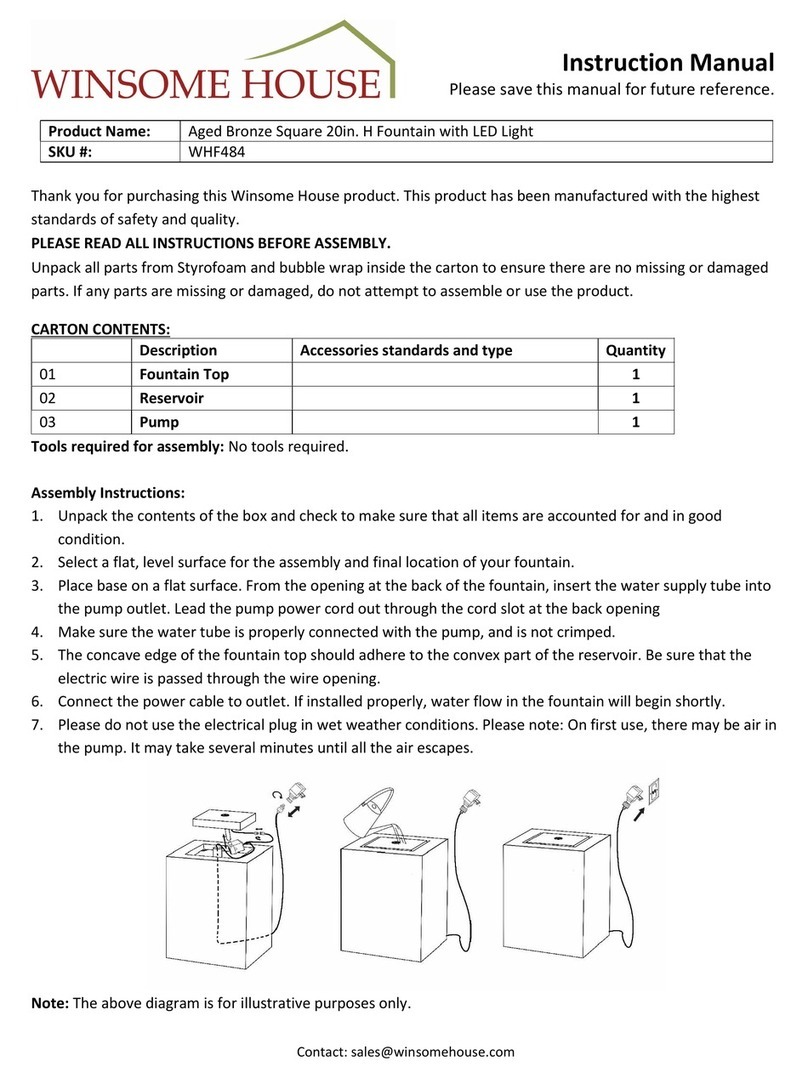 Winsome house WHF484 instruction manual
