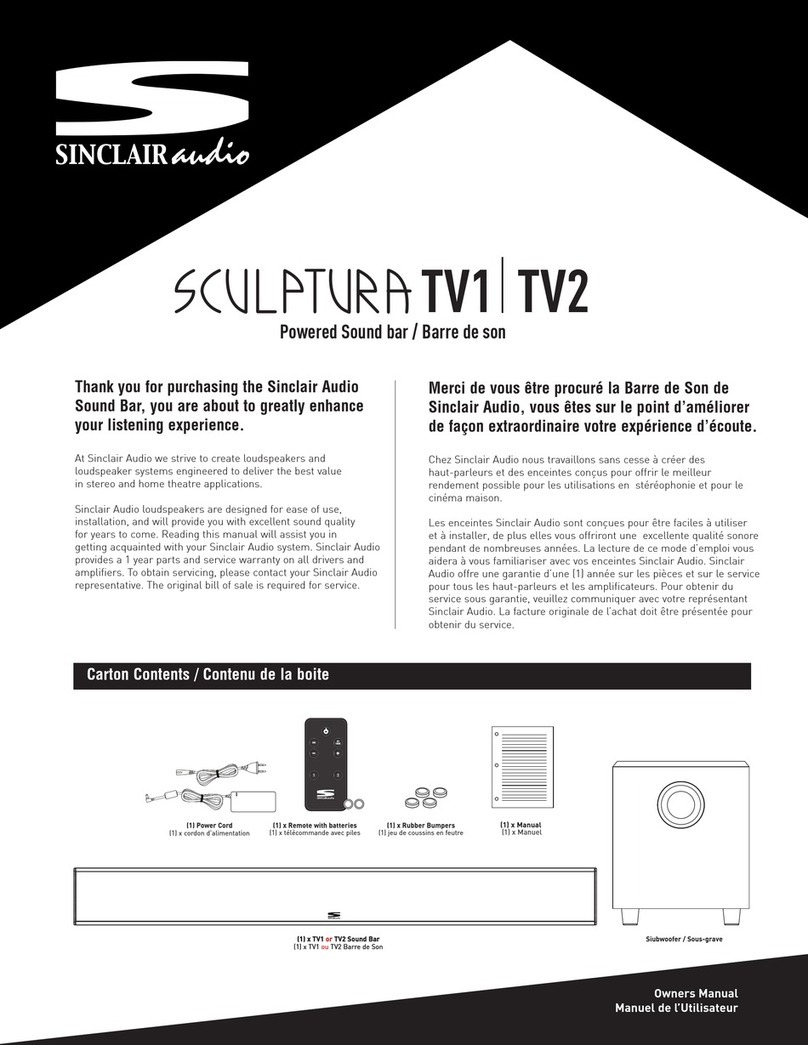 Sinclair Audio Sculptura TV1 manual