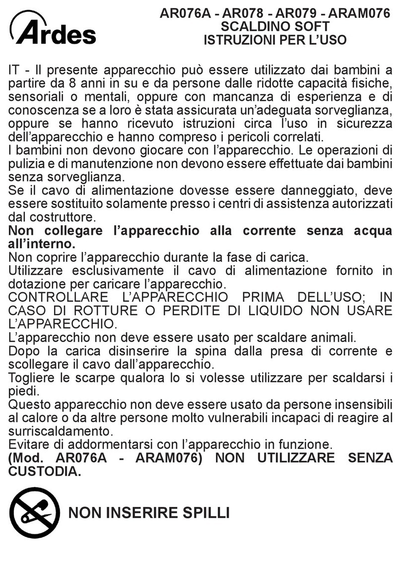 ARDES AR076A Instructions for use
