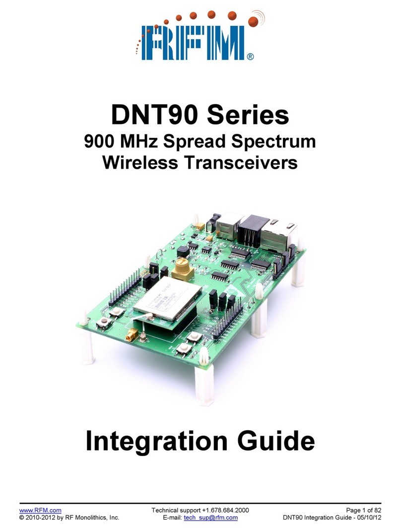 RFM DNT90 Series Quick setup guide