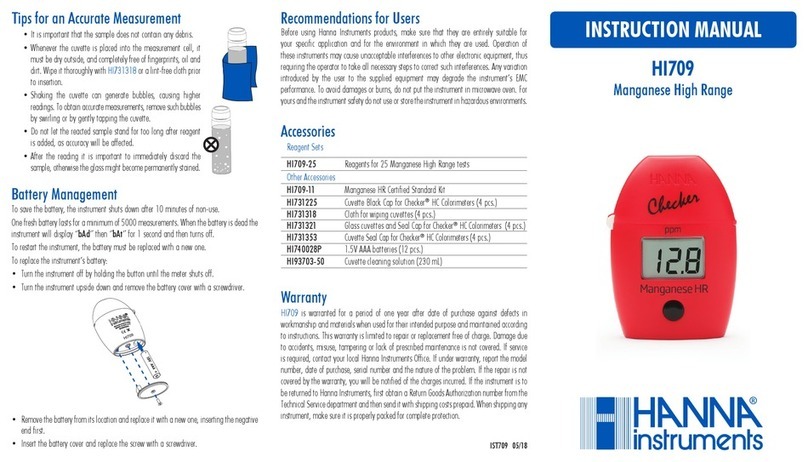 Hanna Instruments HI709 User manual
