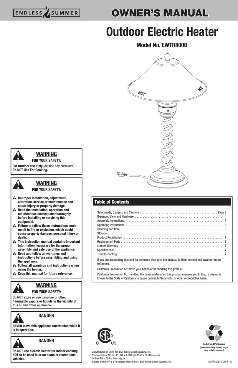 Endless Summer EWTR800B owner's manual
