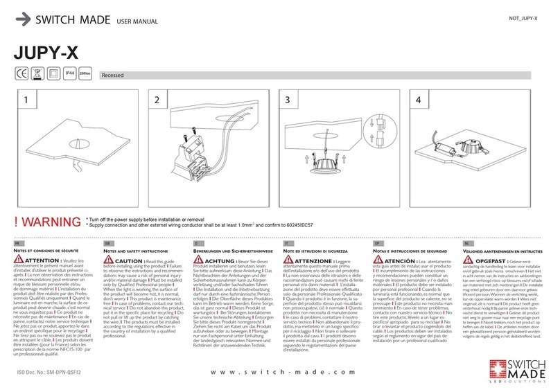 SWITCH MADE JUPY-X User manual