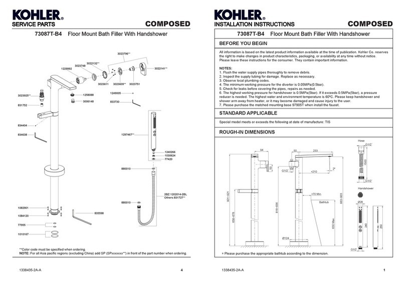 Kohler 73087T-B4 User manual