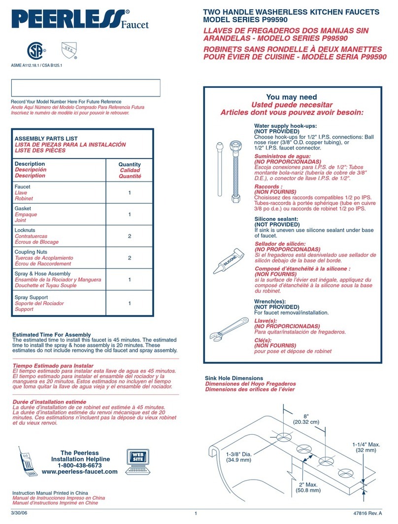 PEERLESS P99590 User manual