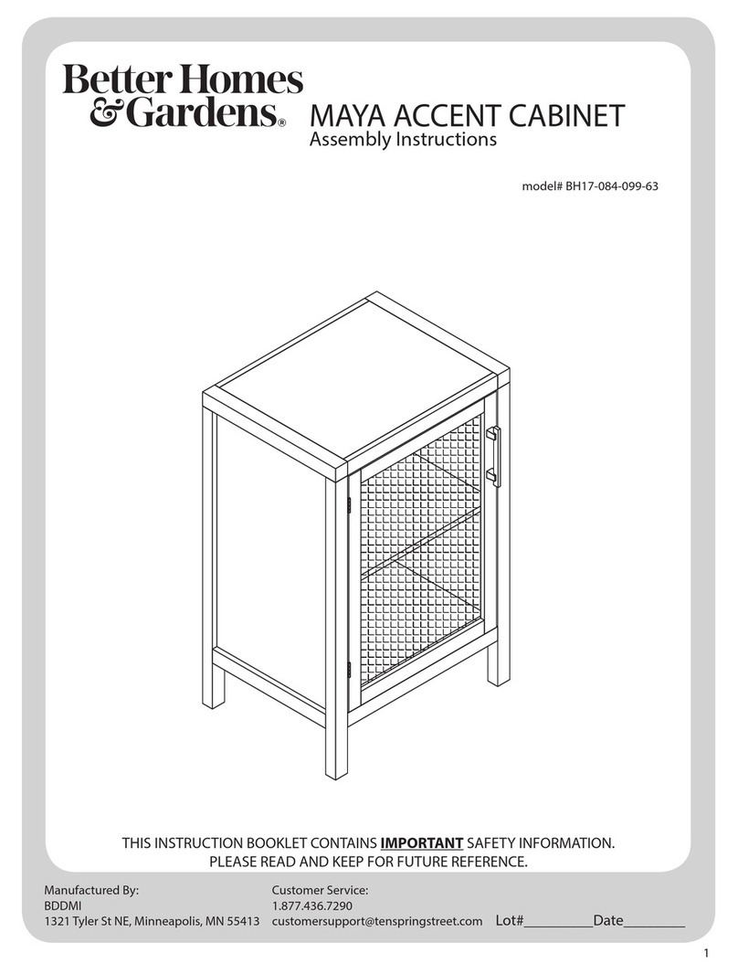 Better Homes and Gardens Maya BH17-084-099-63 Assembly instructions