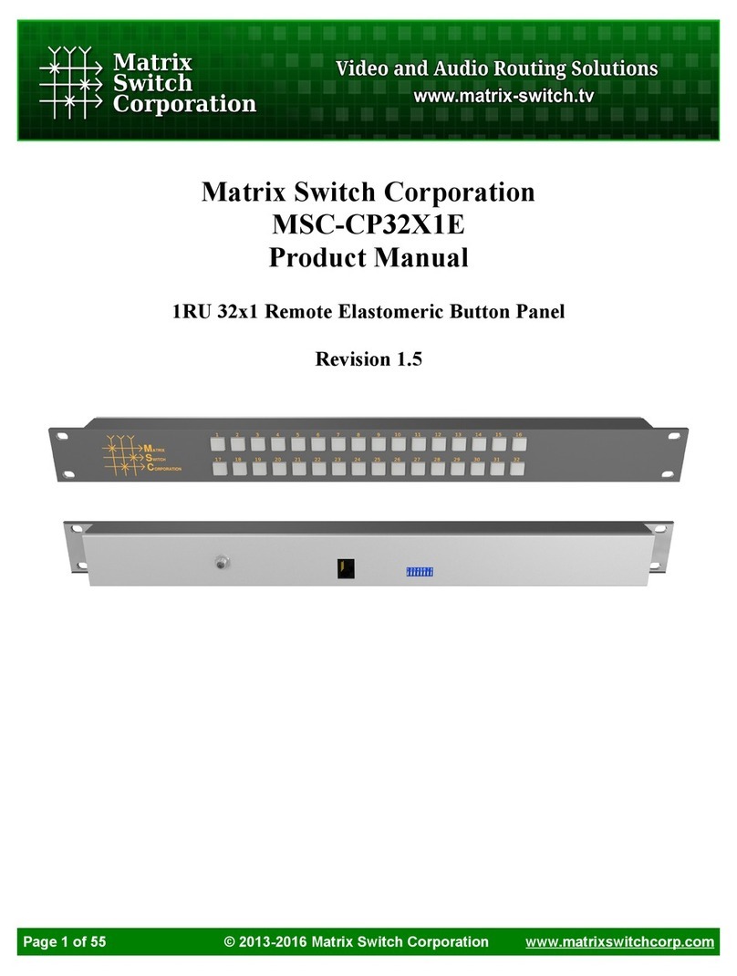 Matrix Switch Corporation MSC-CP32X1E product manual