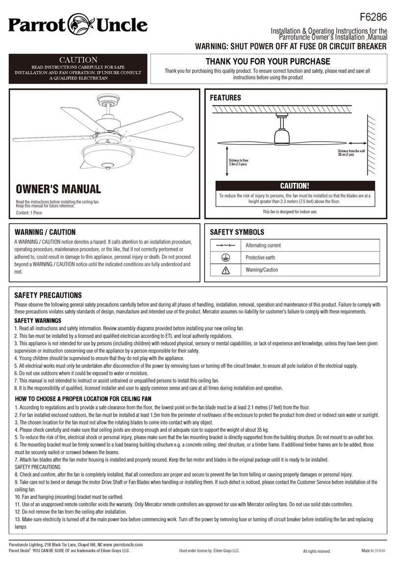 Parrot Uncle F6286 User manual