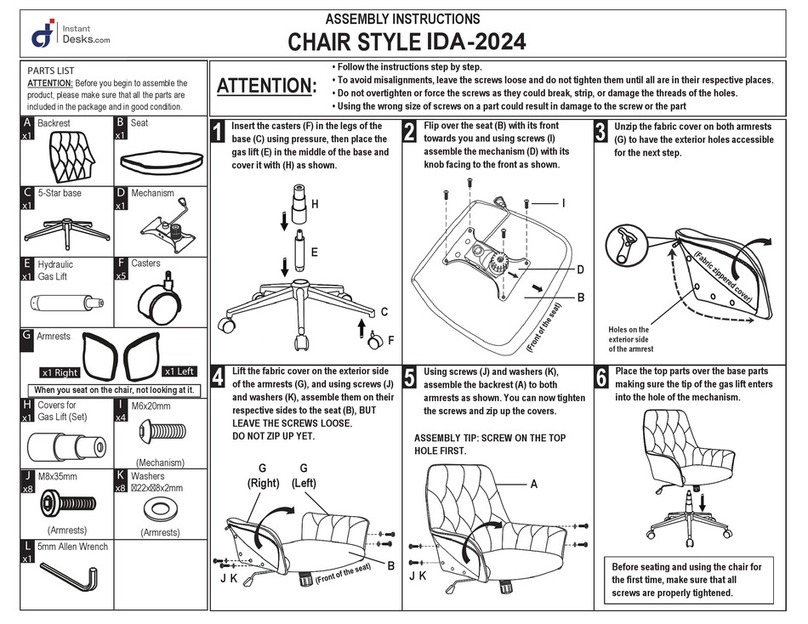 Instant Desks IDA-2024 instruction manual Instant Desks IDA-2024 instruction manual