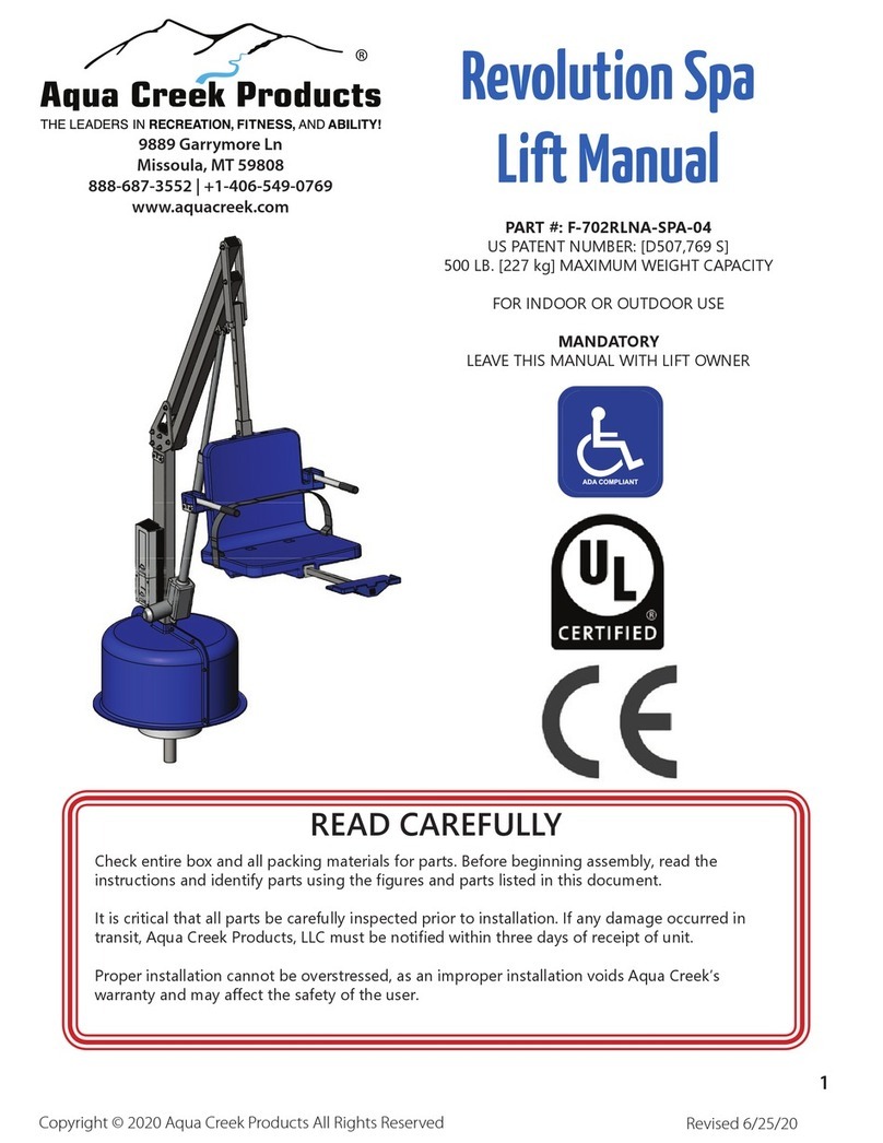 Aqua Creek Products Revolution F-702RLNA-SPA-04 manual