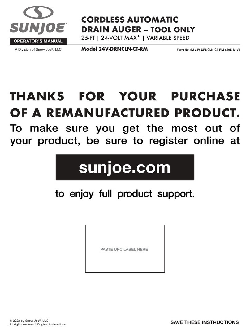 SNOWJOE 24V-DRNCLN-CT-RM User manual SNOWJOE 24V-DRNCLN-CT-RM User manual