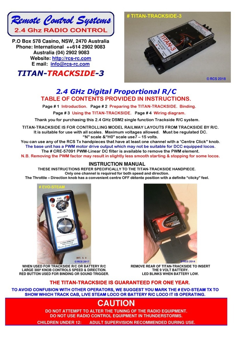 Remote Control Systems TITAN-TRACKSIDE-3 User manual Remote Control Systems TITAN-TRACKSIDE-3 User manual