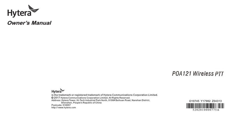Hytera POA121 owner's manual