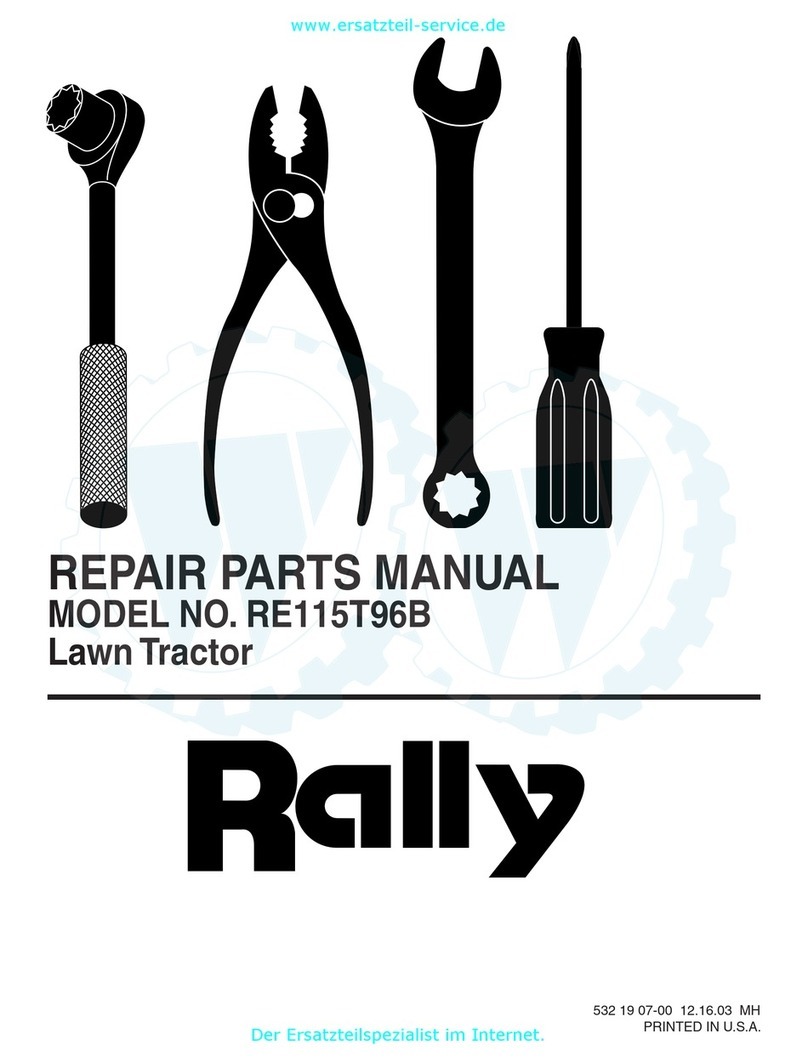 Rally RE115T96B Repair parts manual