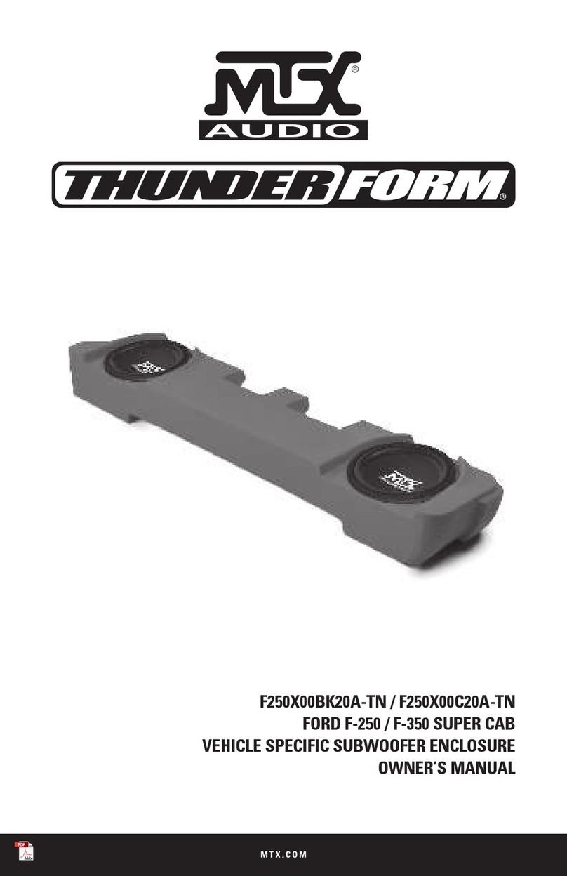 MTX THUNDER FORM F250X00BK20A-TN User manual