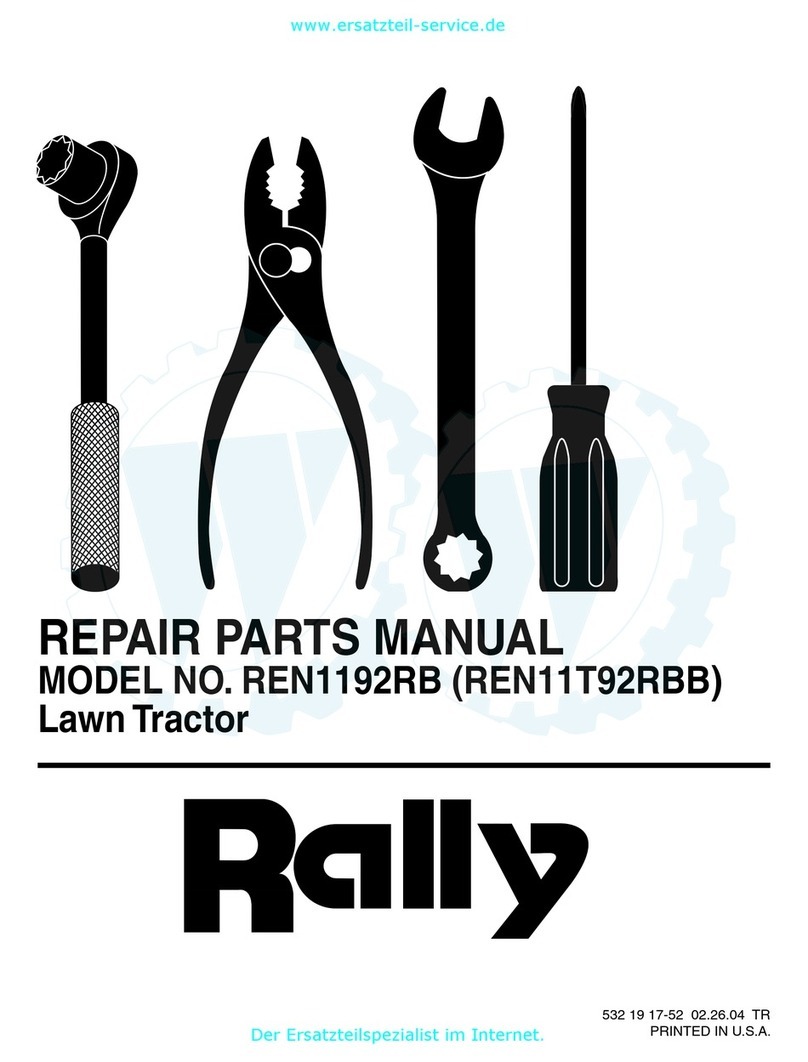 Rally REN11T92RBB Repair parts manual