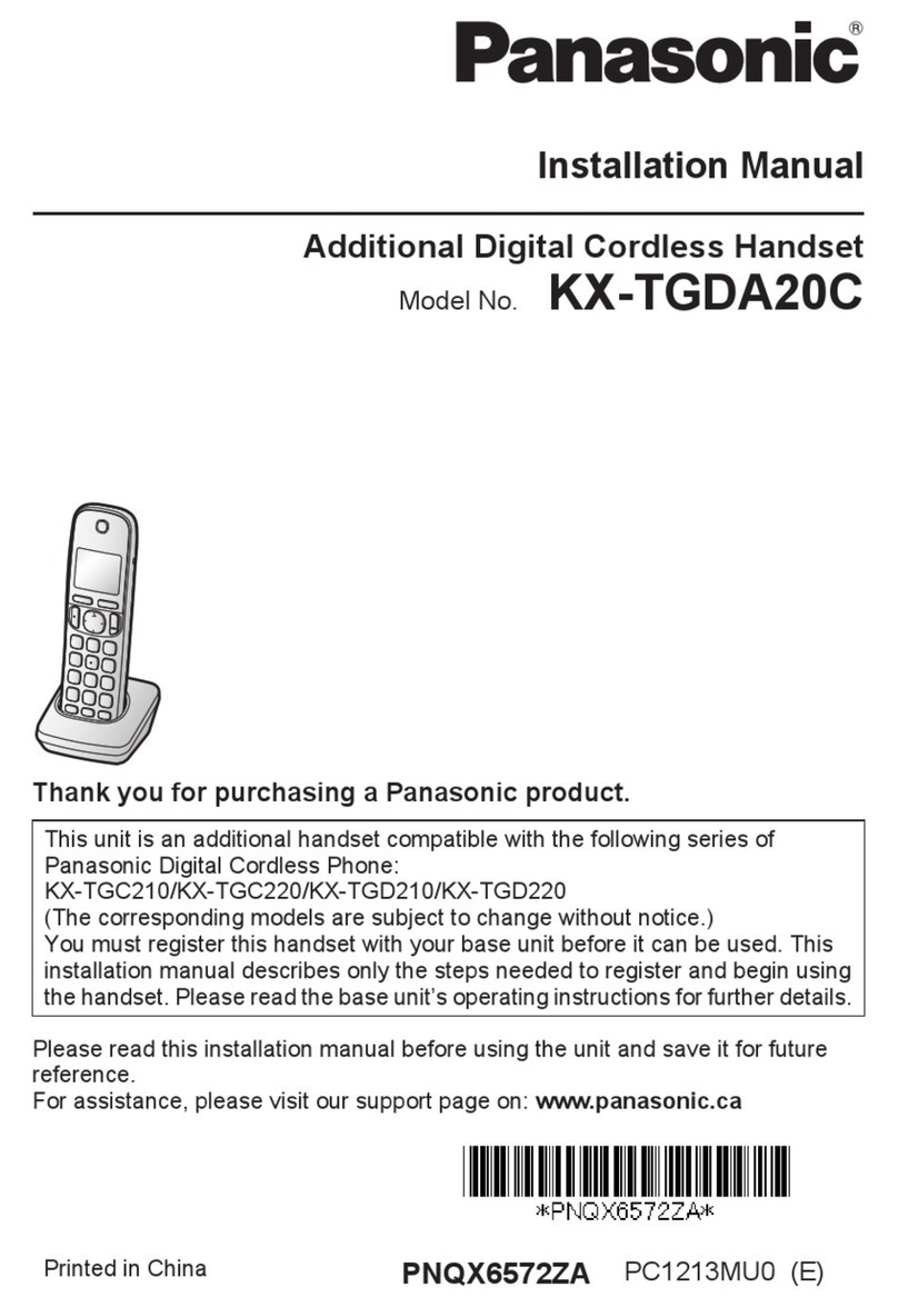 Panasonic KX-TGDA20C installation manual