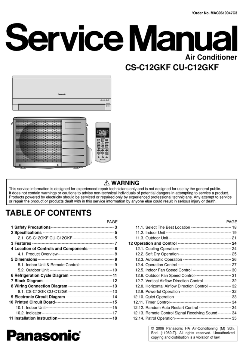 Panasonic CS-C12GKF User manual