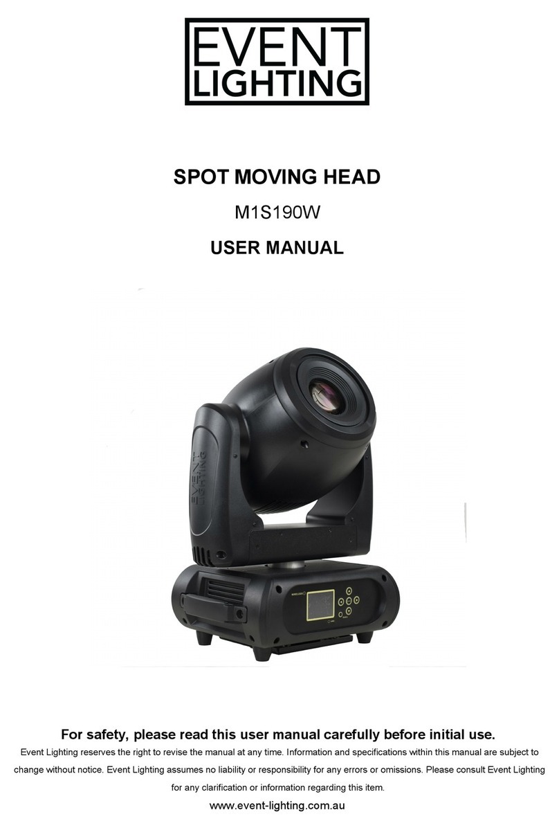 Event Lighting M1S190W user manual