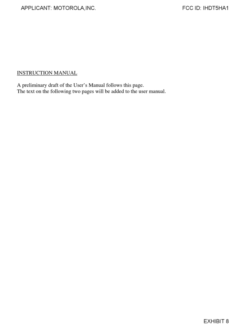 Motorola W212 User manual