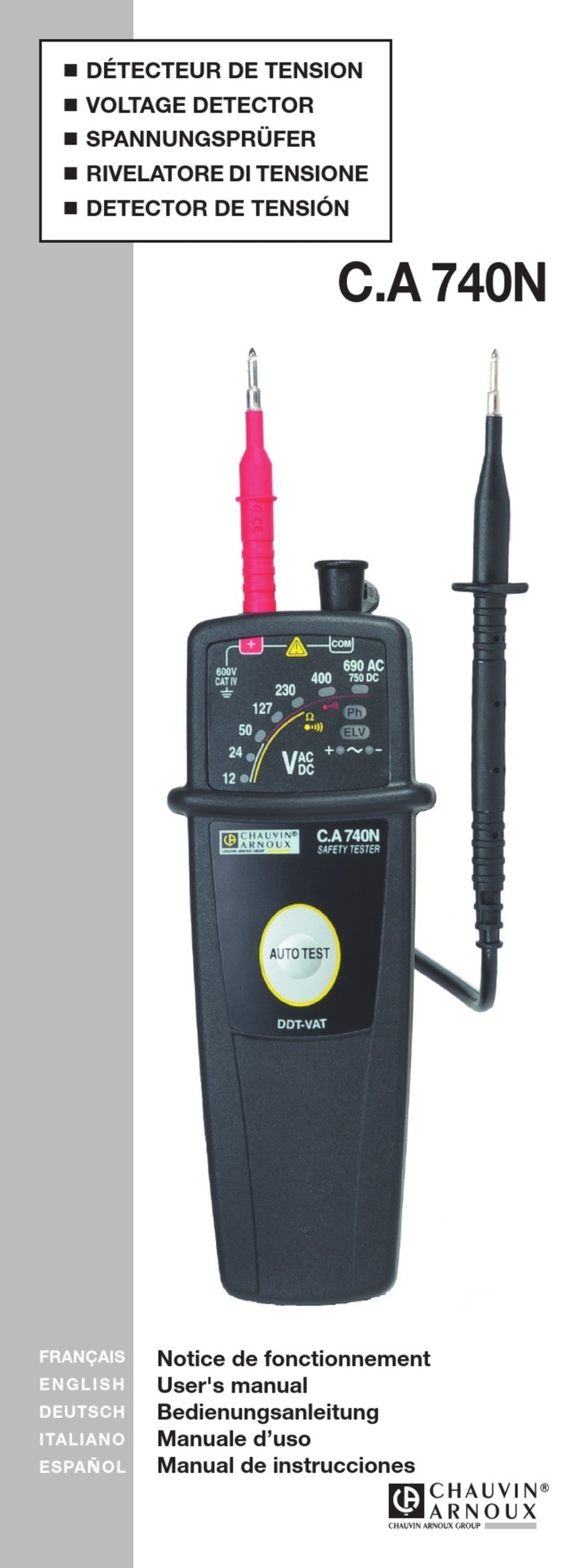 Chauvin Arnoux C.A 740N user manual Chauvin Arnoux C.A 740N user manual