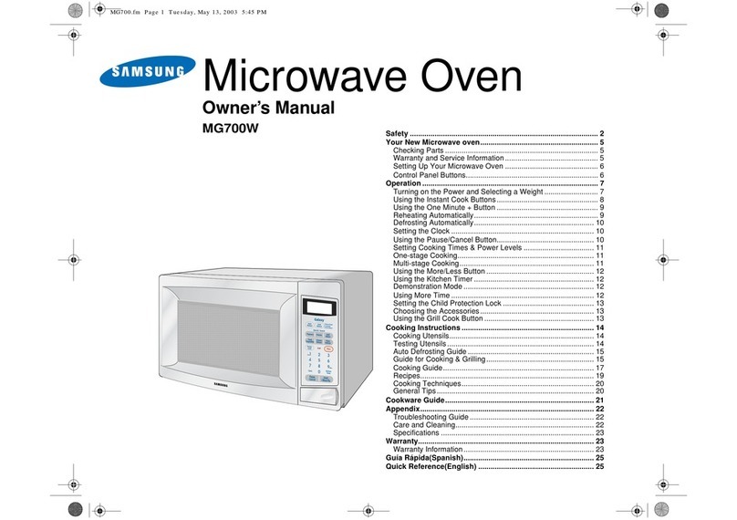 Samsung MG700W User manual