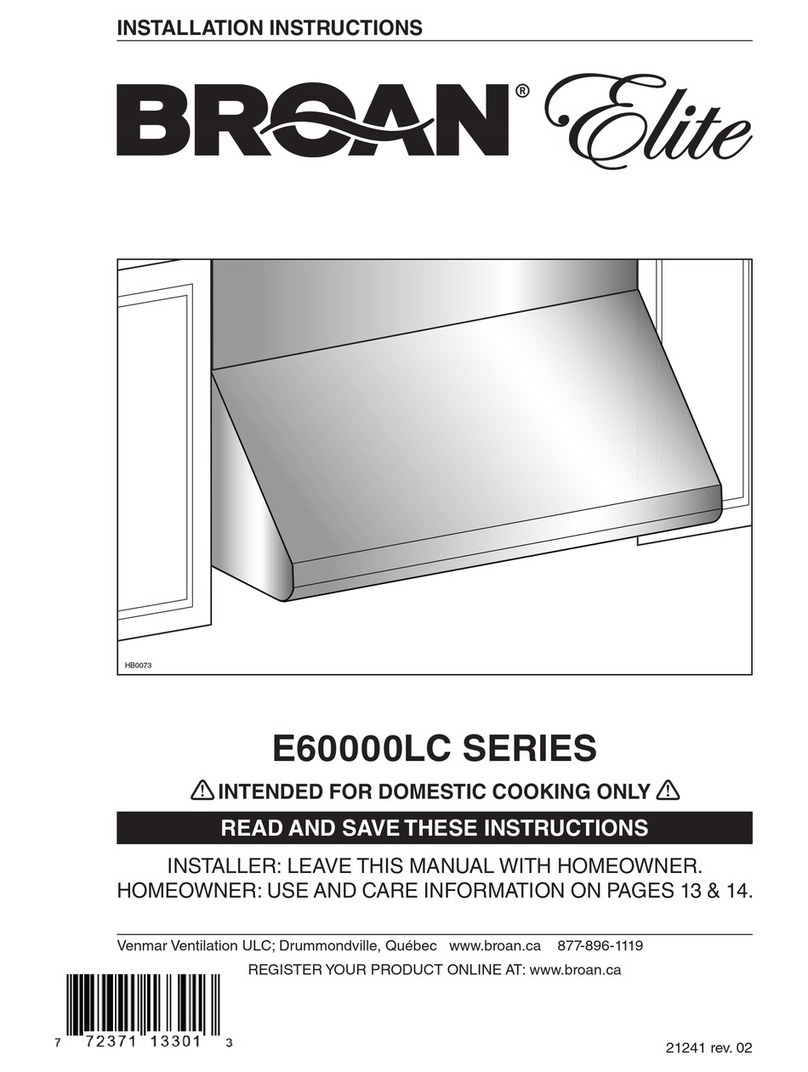 Broan E6036TSSLC User manual