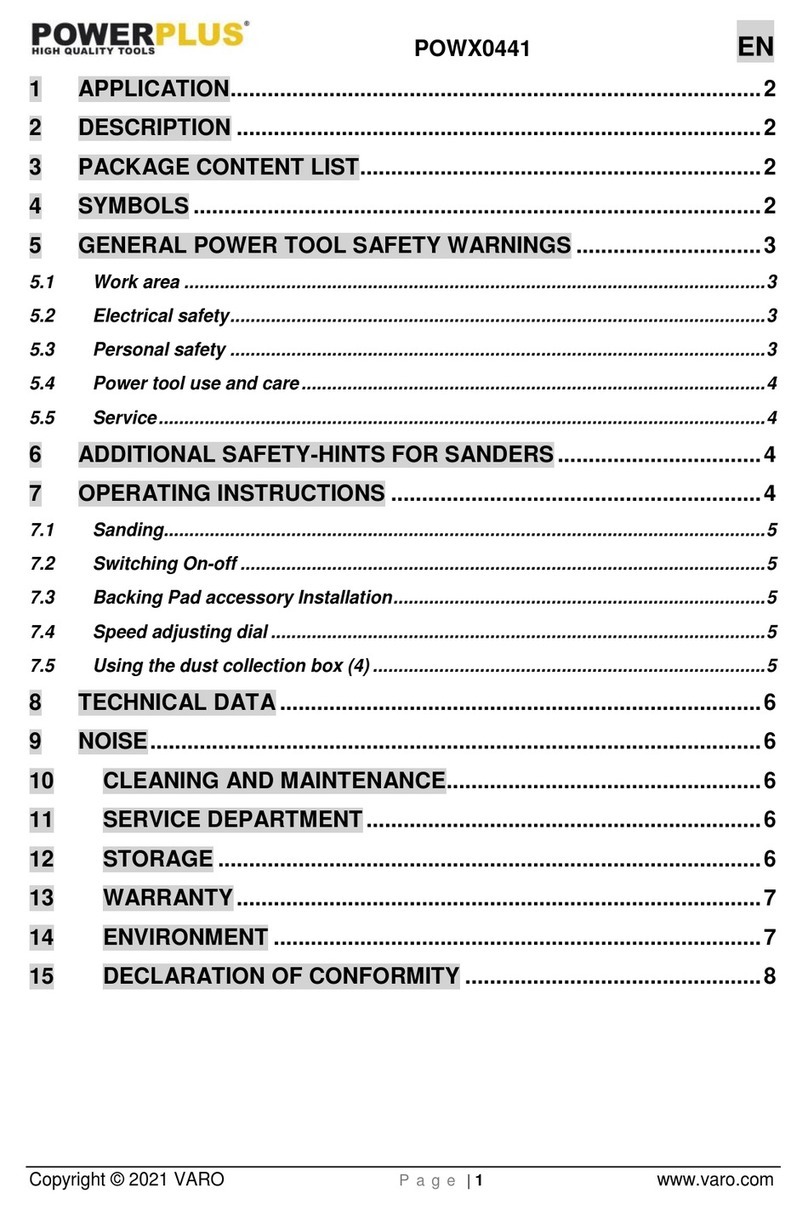 Powerplus POWX0441 quick start guide