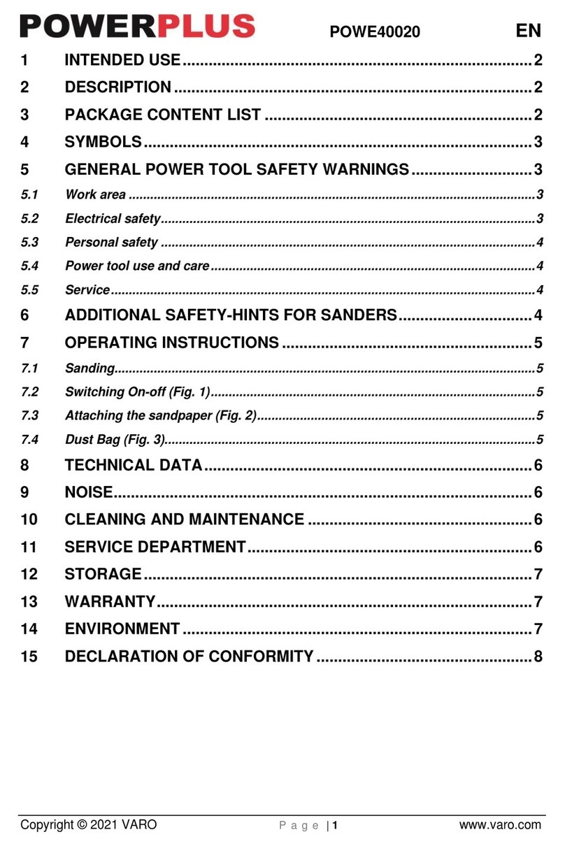 Powerplus POWE40020 User manual