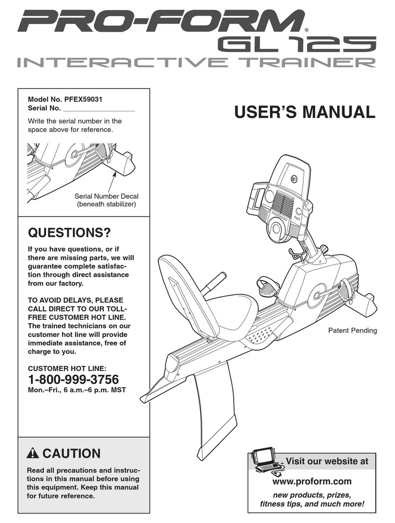 Pro-Form GL 125 user manual