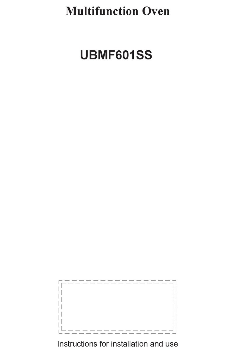 Rubine UBMF601SS Instructions for installation and use Rubine UBMF601SS Instructions for installation and use