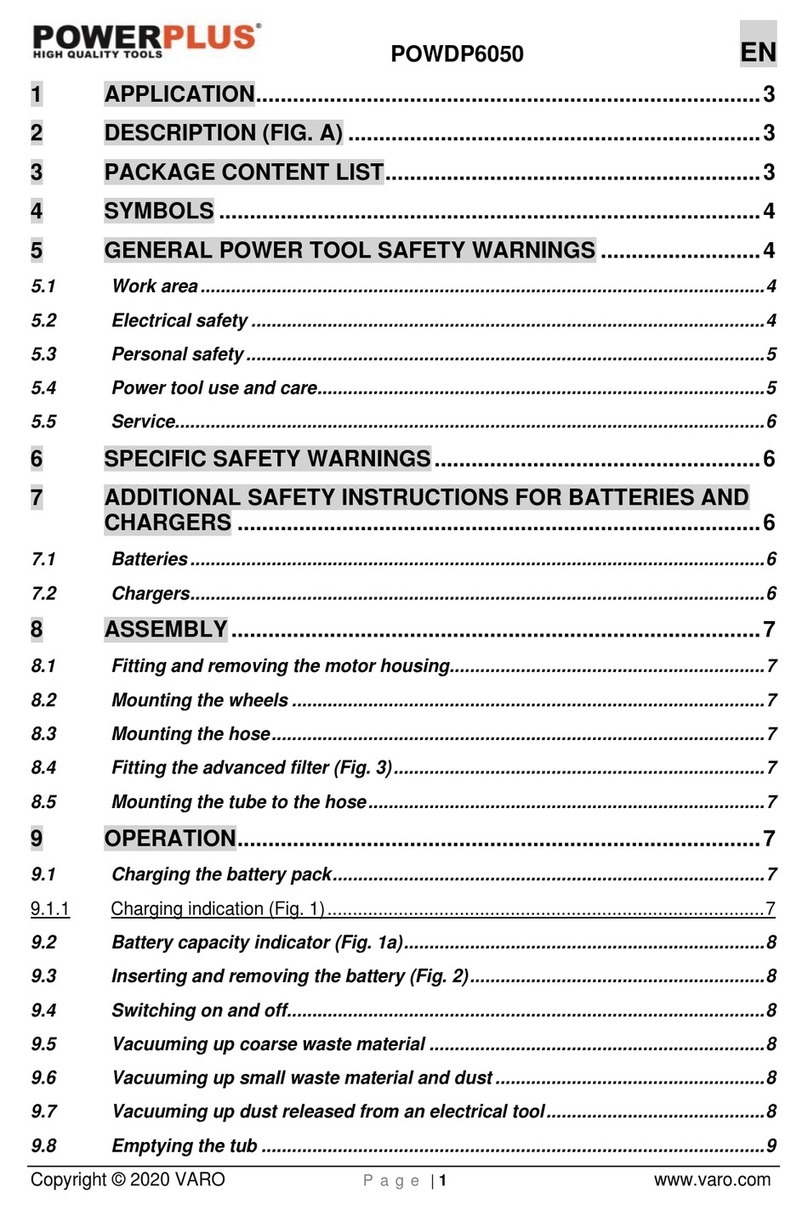 Powerplus POWDP6050 User manual