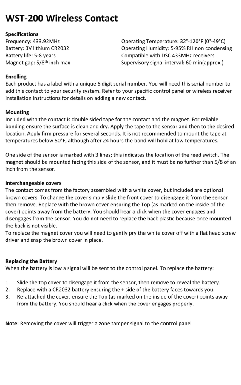 Ecolink WST-200 User manual
