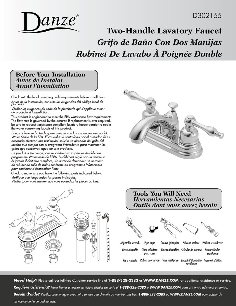 Danze D302155 quick start guide