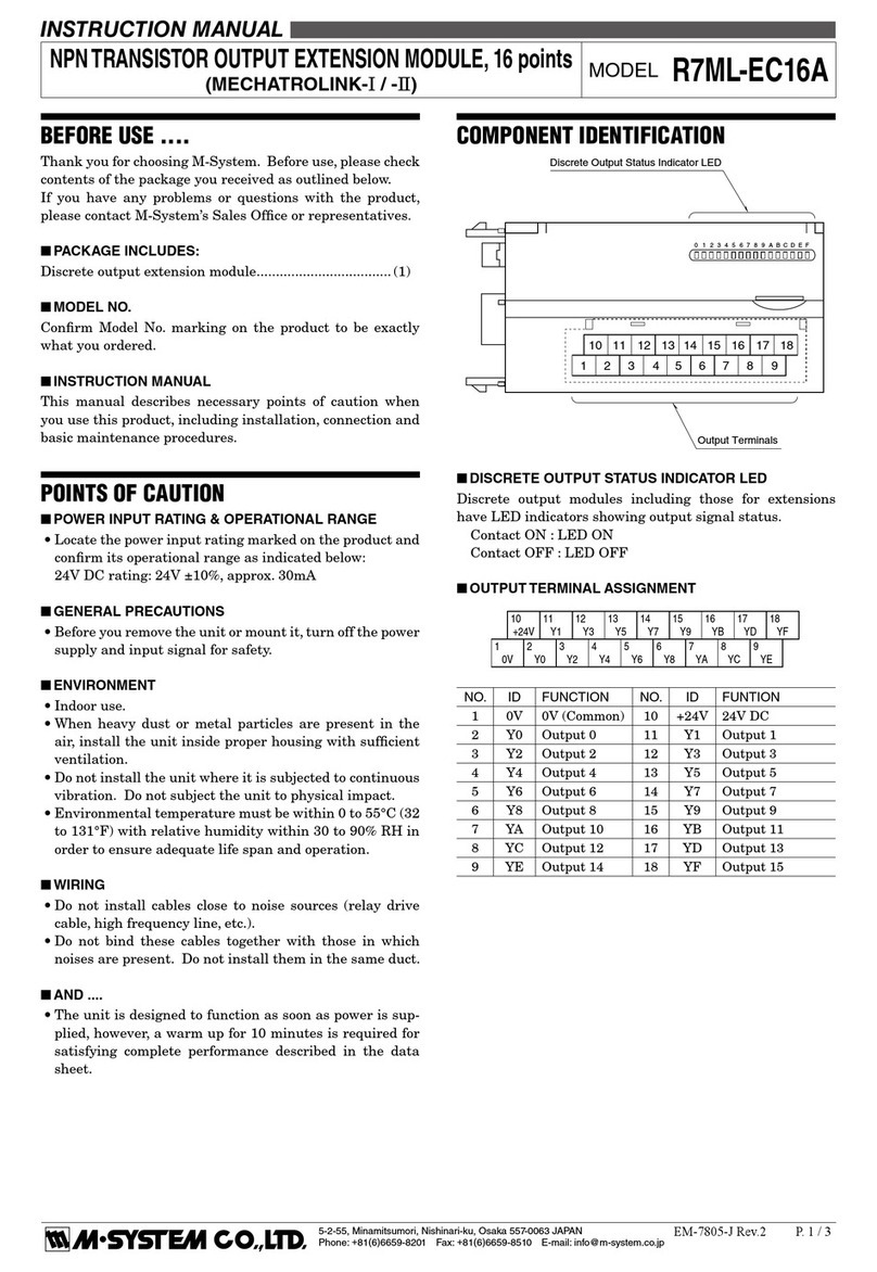 M-system R7ML-EC16A User manual