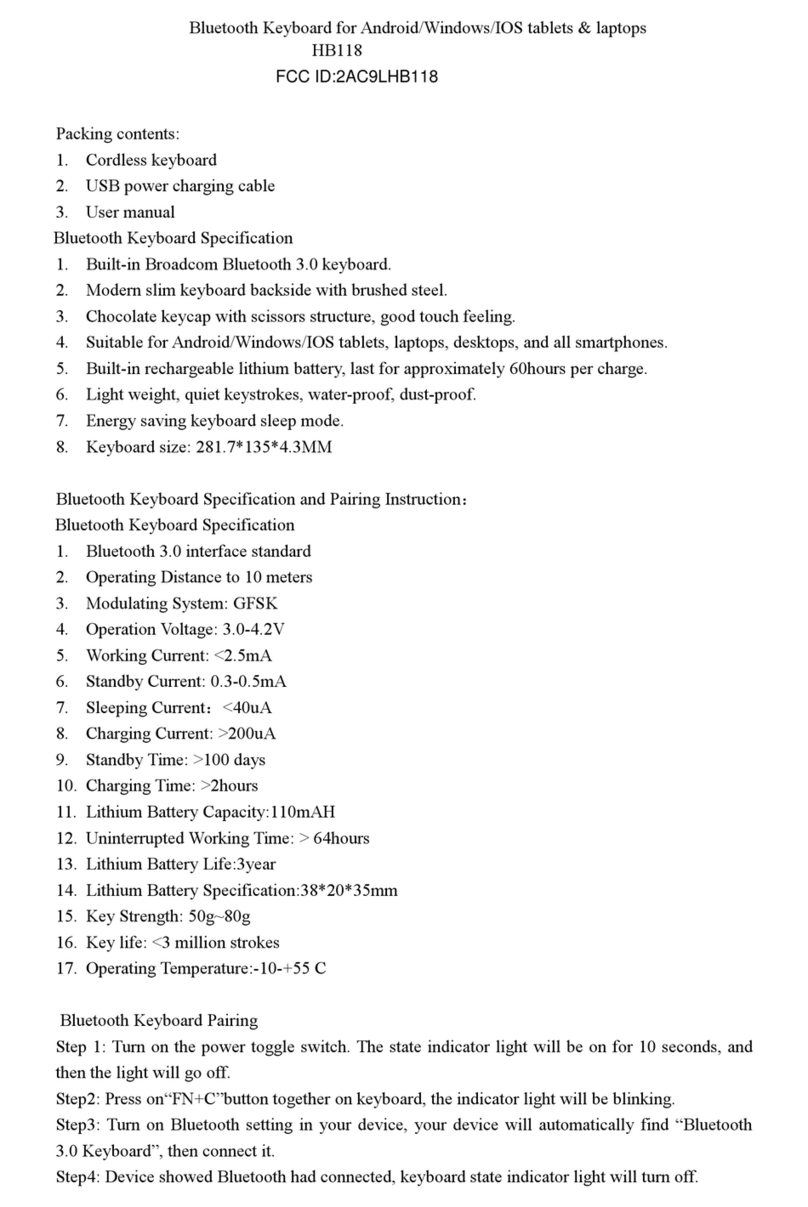 BOW HB118 User manual