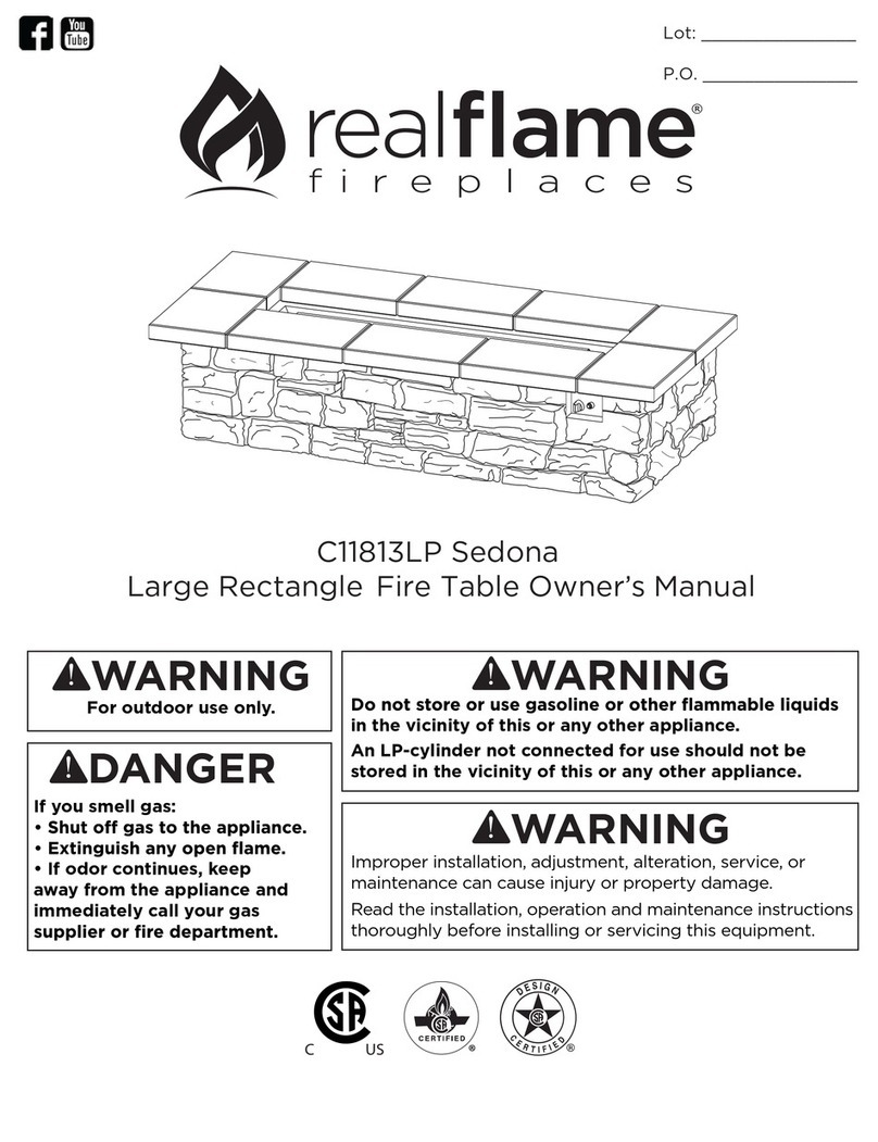 RealFlame C11813LP Sedona owner's manual
