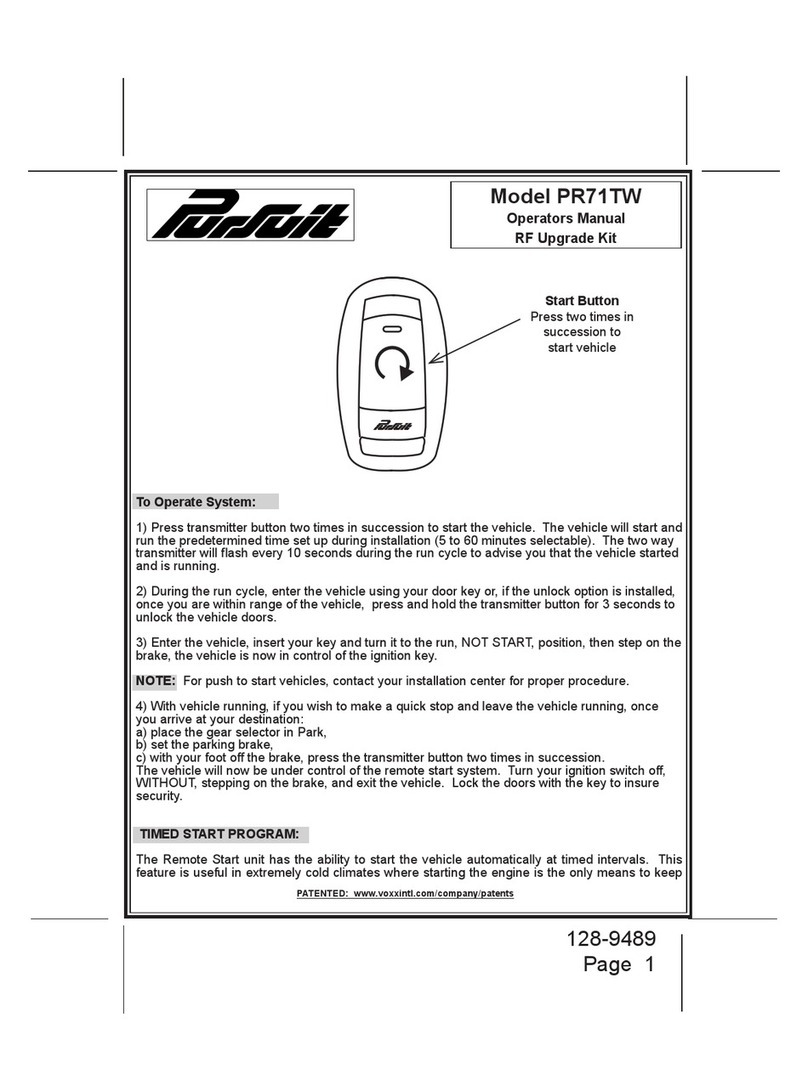 PURSUIT PR71TW Operator's manual