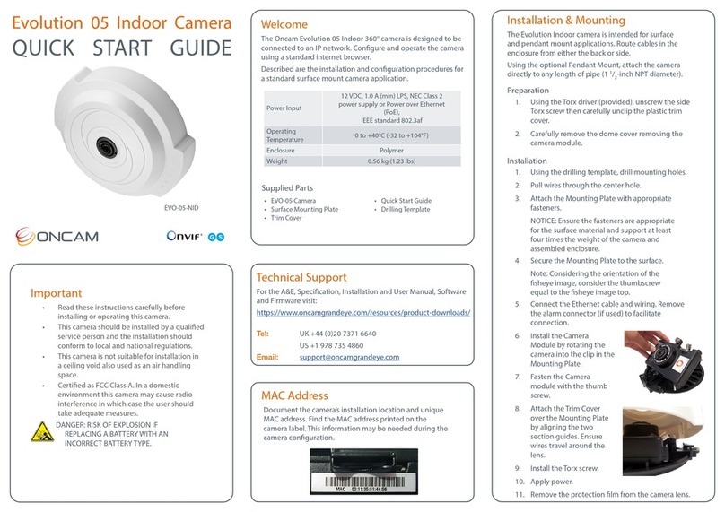 Oncam Evolution 05 User manual