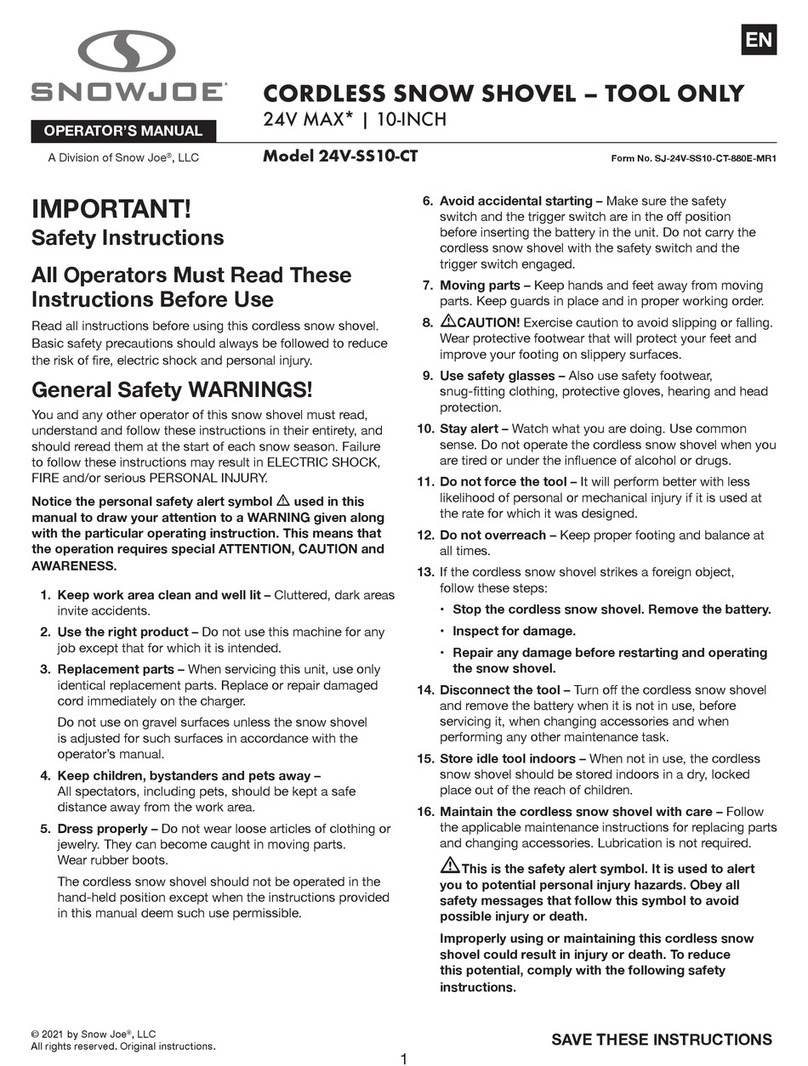 SNOWJOE 24V-SS10-CT User manual