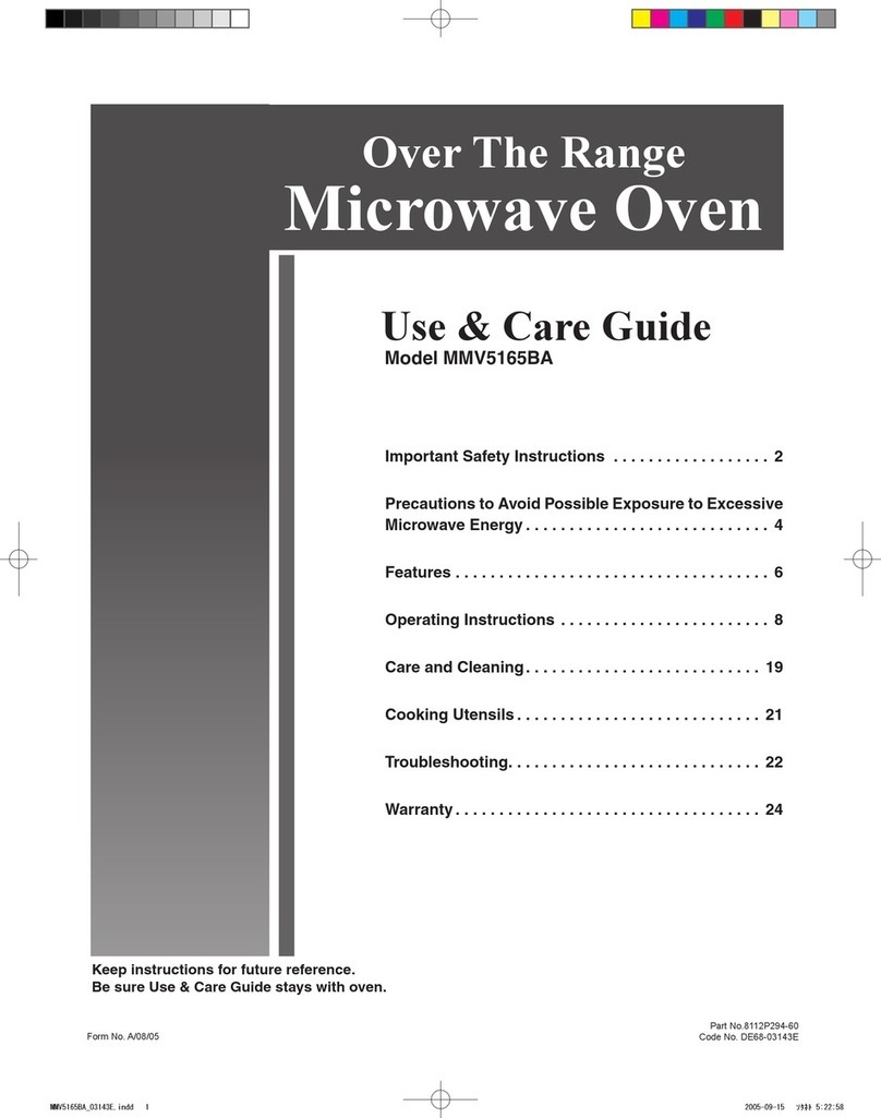Jenn-Air MMV5165BA User manual