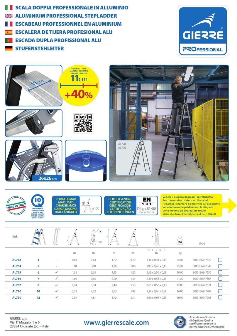 GIERRE PROfessional AL757 Operating and maintenance instructions